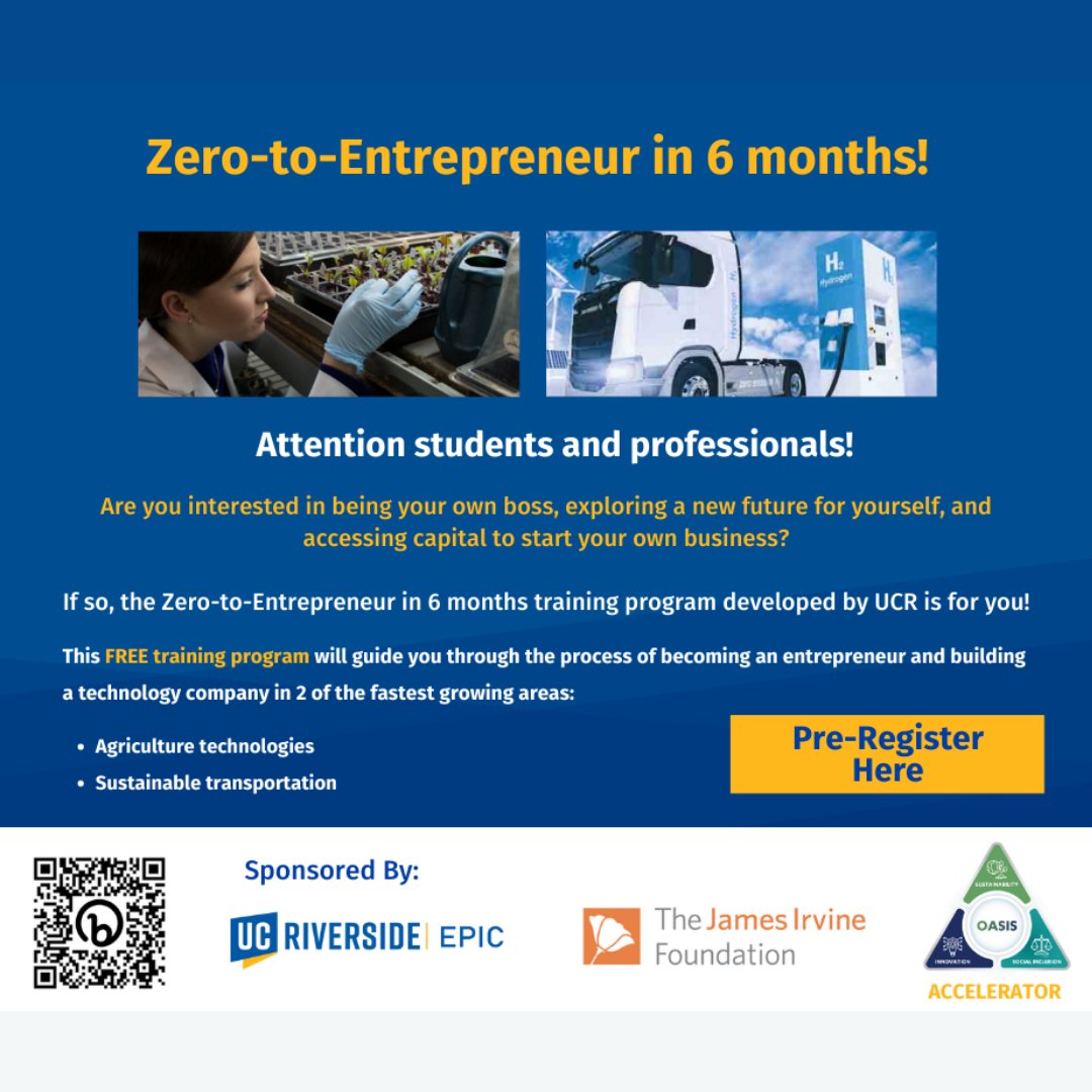 LaunchpadUcr's tweet photo. Hello Highlanders! A few upcoming opportunities that you cannot miss out! Our own Zero to Entrepreneur in 6 months is a free #entrepreneurship program. The deadline for applying to UC Launch Accelerator is tomorrow, apply now! For more info, visit🔗 in bio. https://t.co/jJg8abCtQ7