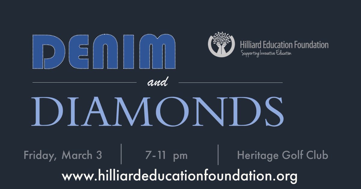 HEF (@hilliardedfound) on Twitter photo Only 20 tickets left until Denim and Diamonds is SOLD OUT! More than 200 community leaders and supporters attended this event last year. All proceeds benefit the #innovative learning grants program for <a href="/HilliardSchools/">Hilliard Schools</a> students! Get your tickets bit.ly/3F1ZYiL Only 20 tickets left until Denim and Diamonds is SOLD OUT! More than 200 community leaders and supporters attended this event last year. All proceeds benefit the #innovative learning grants program for <a href="/HilliardSchools/">Hilliard Schools</a> students! Get your tickets bit.ly/3F1ZYiL