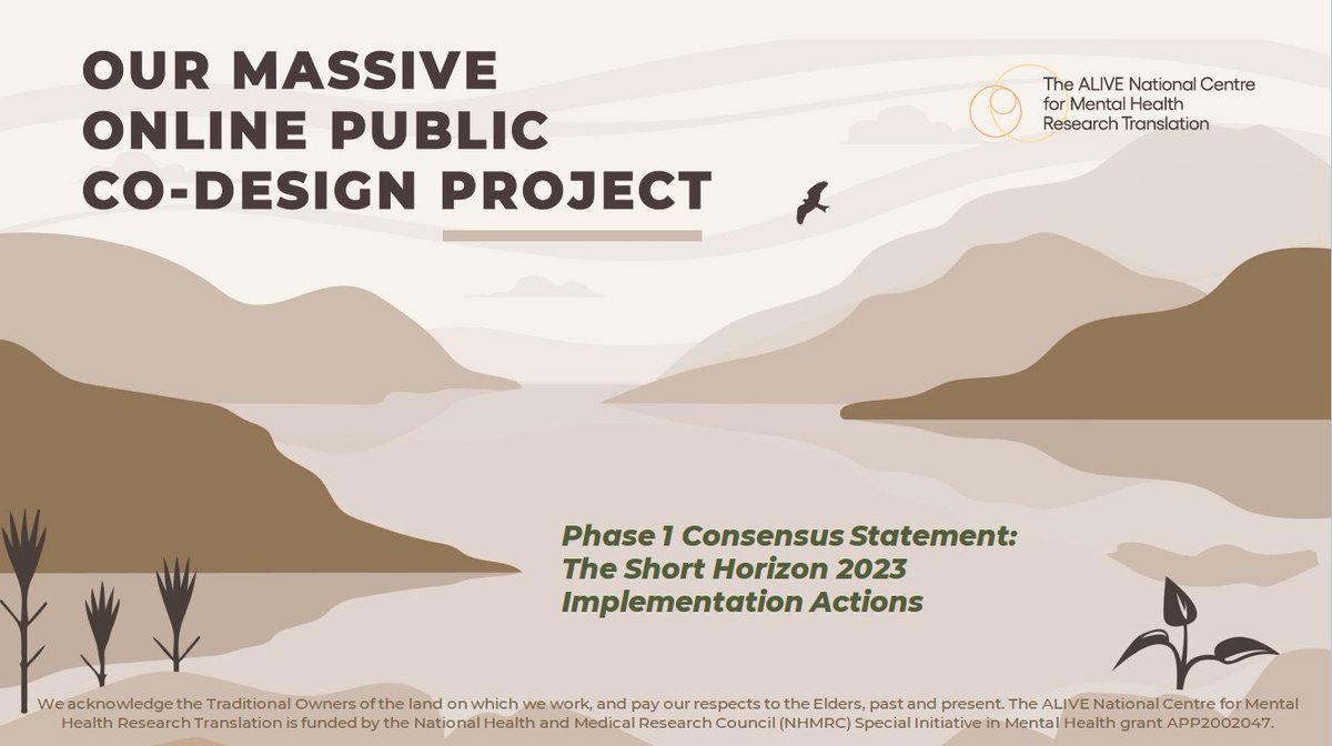 Excited to share the Alive National Centre's Phase 1 Consensus Statement is now available! The short horizon 2023 implementation actions outlined in this document aim to make a real impact in the lives of our communities go.unimelb.edu.au/5das

#alivecentre #consensusstatement