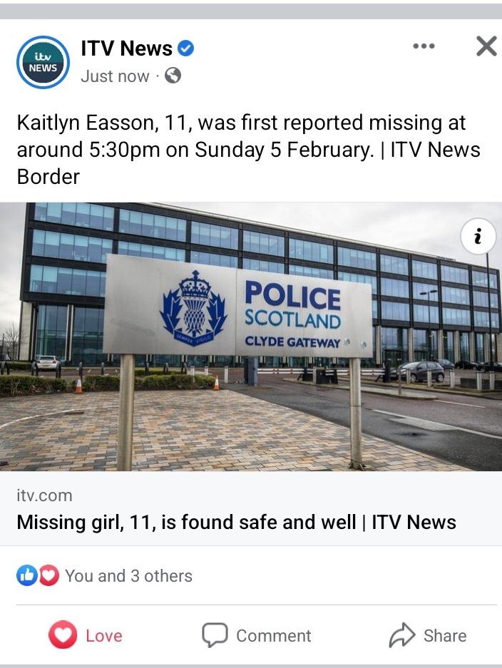 #FOUND #MissingChild #KaitlynEasson #Scotland