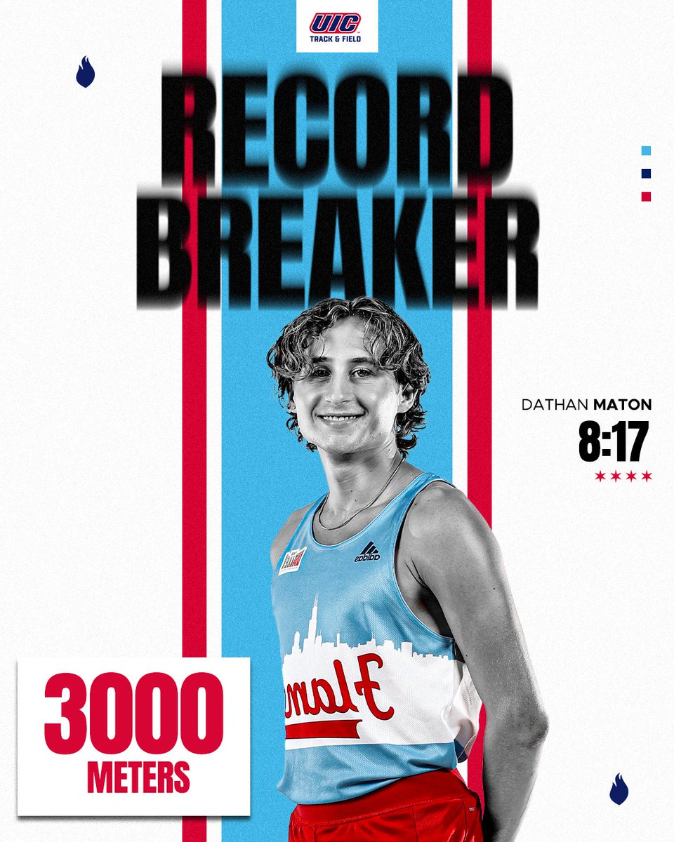 🚨🚨 DOUBLE RECORD BREAKING ALERT 🚨🚨

Dathan Maton set the school record for the 3000m… AGAIN! His new top time is 8:17. He previously broke the record back in January. 🔥

Keep up the good work, Dathan! 🤴
#FireUpFlames #BringTheHeat