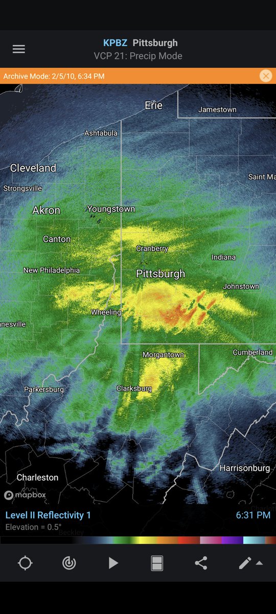 February 5-6, 2010:

A substantial winter storm impacted the Midwest and Mid-Atlantic. Often called 'Snowmaggedon', the system crippled numerous cities with totals exceeding 20'. This event was one of Pittsburgh's worst snowstorms since record-keeping began.

#wxhistory