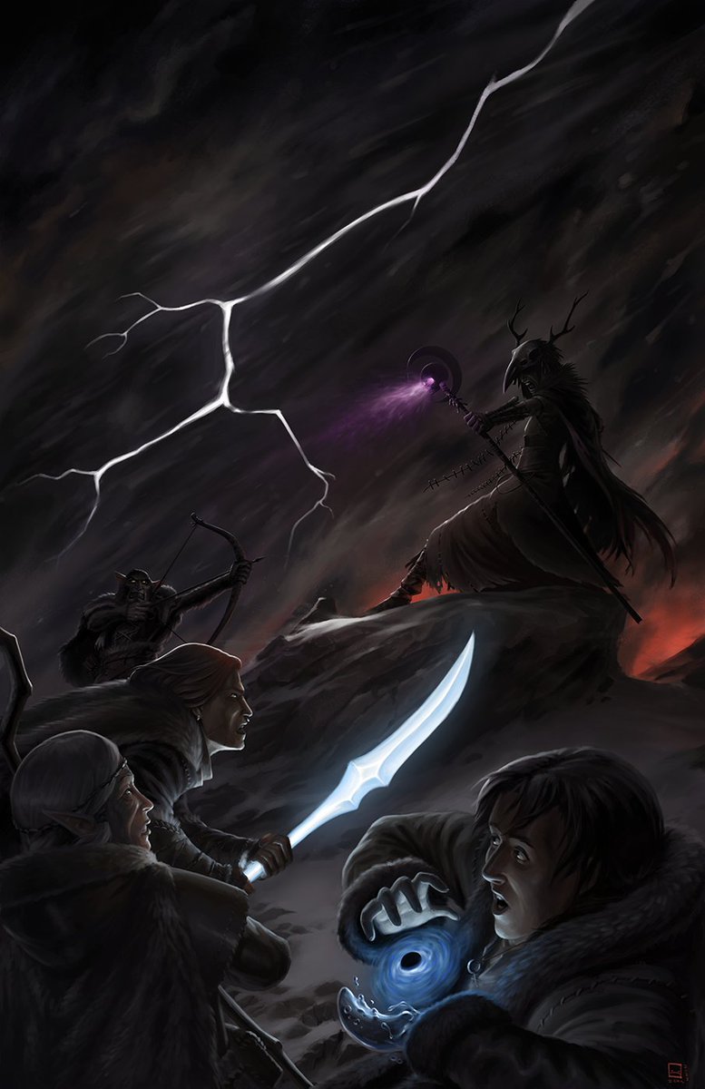 zerahoc's tweet photo. More D&amp;D personal art. Commemorating a campaign I ran with a big illustration and variant module cover.
#art #fantasyart #dungeonsanddragons #darkfantasy https://t.co/hkJrtrAQXA
