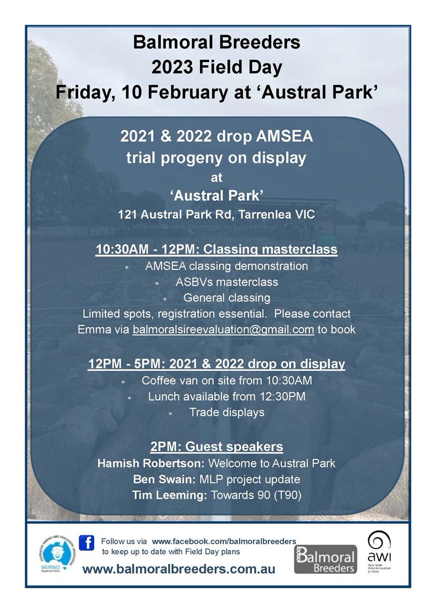 Cracking field day on Friday for Merino peeps.