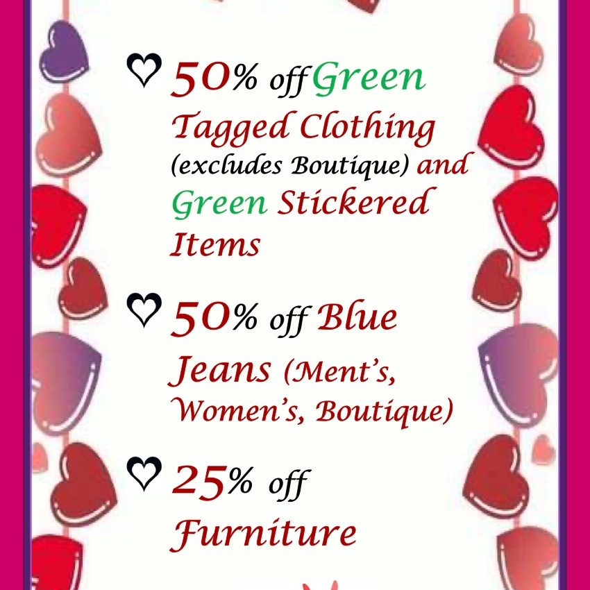 ALCVThriftShop's tweet photo. ❇️ Bargain Box Thrift Store Specials 2/7-2/11
❇️ Open Tuesday thru Saturday, 1-4pm
❇️ Where Shopping Means Giving
#assistanceleague #localthriftstore #volunteeroc #localnonprofit #sanclemente #supportchildreninneed #supportfamilies #scsmallbusiness #sanclementesmallbusiness https://t.co/DIivHRZXCn