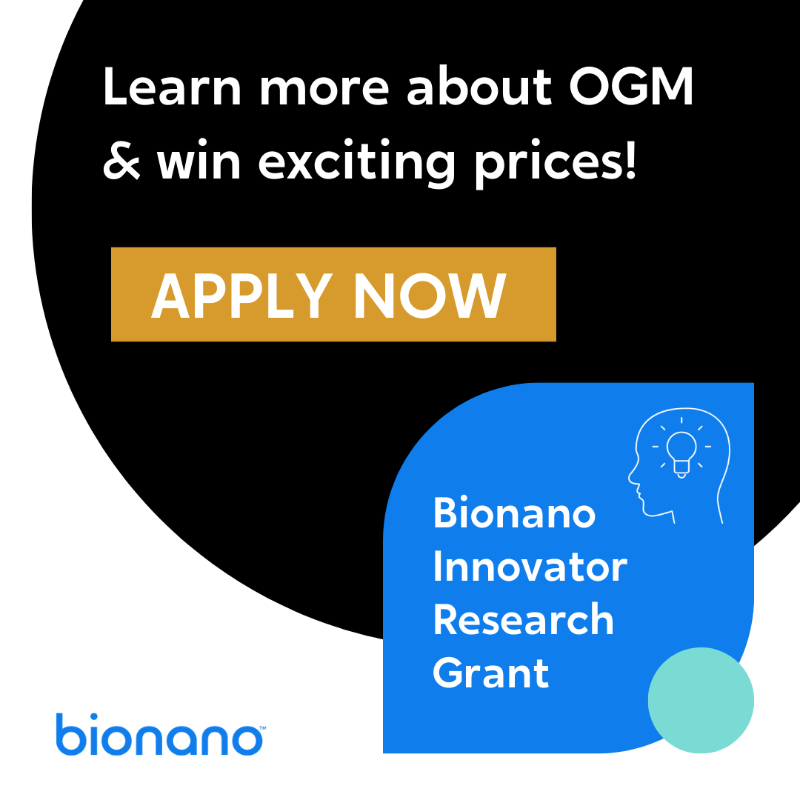 bionano's tweet photo. Announcing…#Bionano Innovator Research Grant! Accepting applications: FEB 6 – MAY 6. Unlock the power of comprehensive genome SV detection to make new scientific breakthroughs using #OGM! 5 Winners – Amazing Prizes – Become a #BionanoInnovator, Read More: https://t.co/nFp2XVocr4