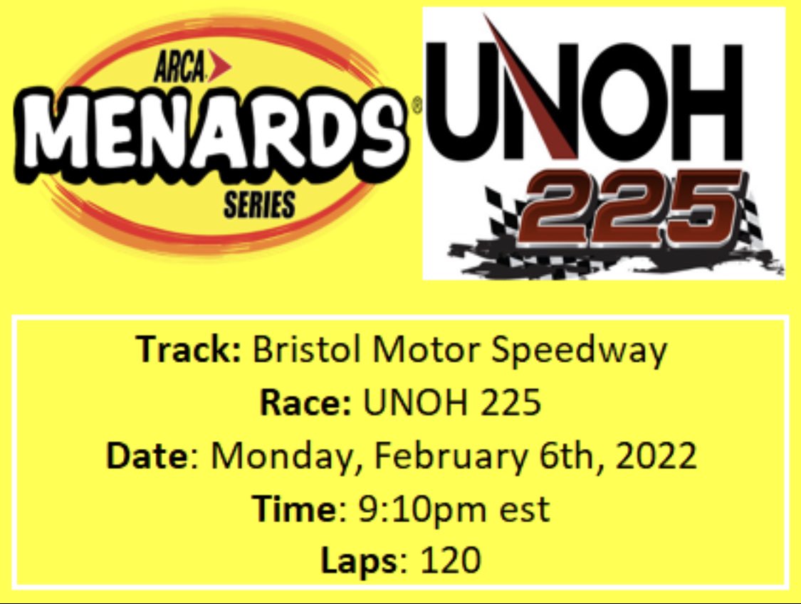 The SofaRacing League races on iRacing at Bristol Motor Speedway for UNOH 225. Last time out, was filled with cautions, Daniel Smith site track position was able to pick first win of the season. (ARCA Menards Series on iRacing) https://t.co/tttRLStSz2