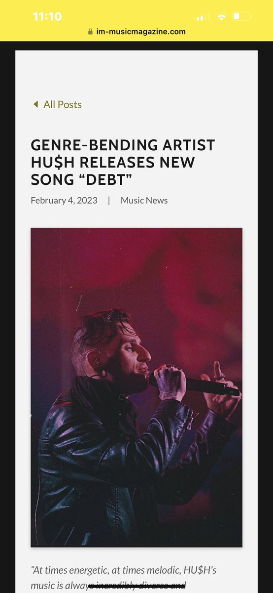 ohshutit's tweet photo. HU$H here and here is an article Im featured in for @ImMusicMag 
See what they had to say about my latest single “DEBT”.

#HUSH #hushwithadollarsign #STRANGEMUSIC #immusic #immusicmagazine #magazinearticle #maglifestyle #magazinearticles #bloglifestyle #musicblogsites #musicblog https://t.co/JBDXsWJfxc
