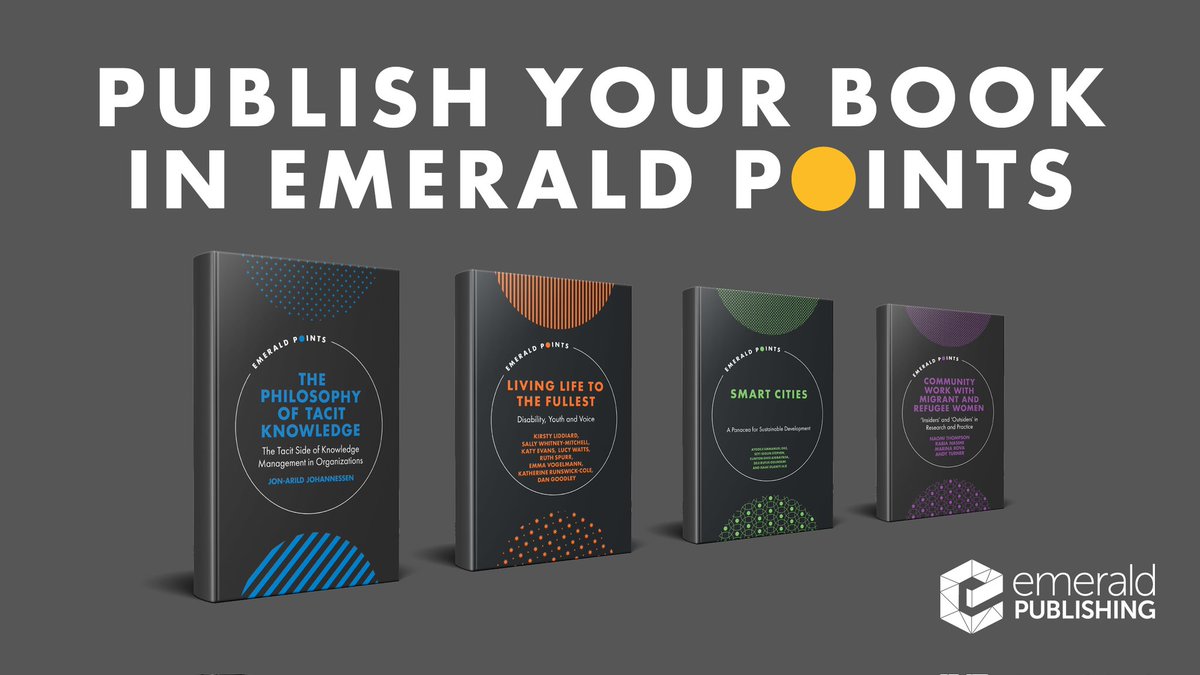 katy_mathers's tweet photo. 📢Call for Emerald Points book proposals

⚡️Shortform format (<50k words) 

⏰️ 3-month production schedule

⏳️Allows for a rapid response to timely issues 

🔍Sociology of work/orgs, ageing, urban/environmental, social movements, children/youth

📧 kmathers@emerald.com https://t.co/RiGJXJe8Xe