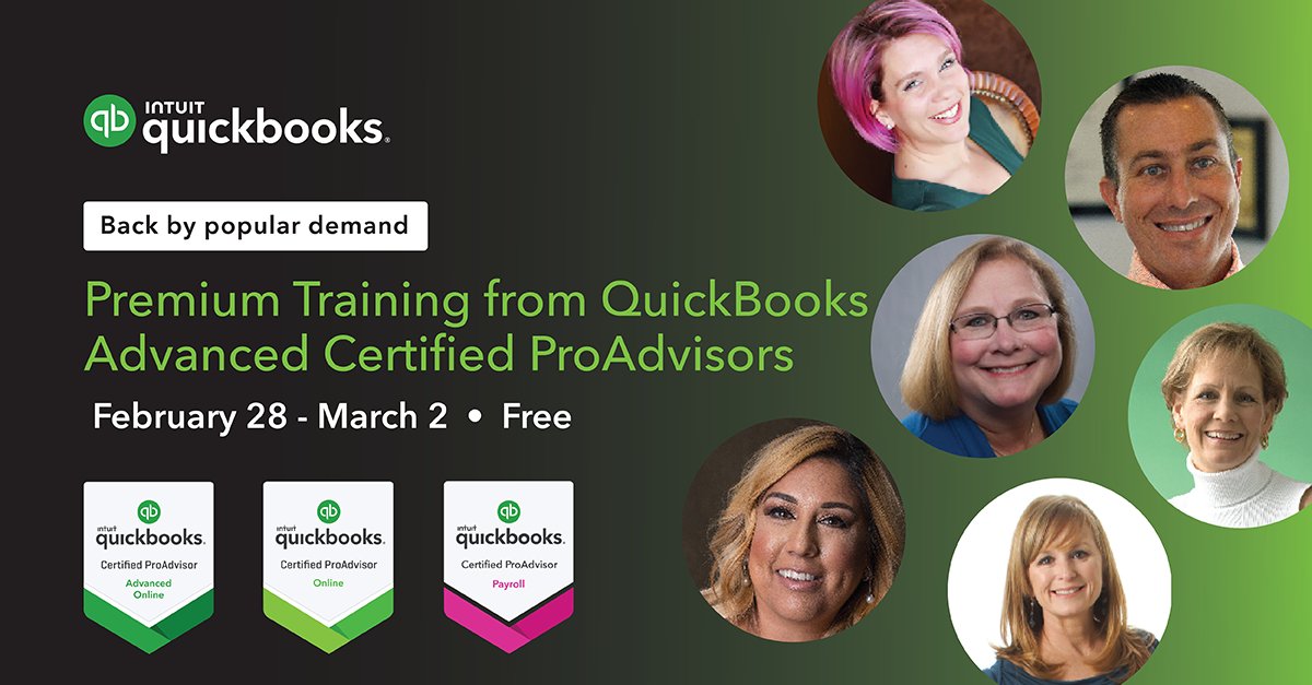 Prepare for your QuickBooks Online Certification, Advanced Certification, and Payroll Certification exams with QuickBooks Online Advanced Certified ProAdvisors. You can also earn FREE CPE credits for attending these sessions. bit.ly/3YqhJlO