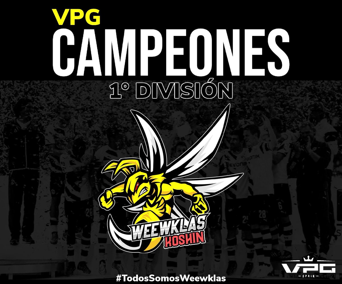 🏆CAMPEONES🏆

Somos Campeones de 1 DIVISIÓN (PS4) <a href="/VPG_Spain/">Virtual Pro Gaming España</a>

2dos en 3 ⬆️
3ros en 2 ⬆️
1ros en 1 🏆

Trabajo, unidad y constancia.

En 3 semanas hemos pasado de estar a 7 puntos por debajo del 2do a ganar 9 partidos seguidos y ganar la liga a falta de una Jornada.

💛🖤🐝#GOWK