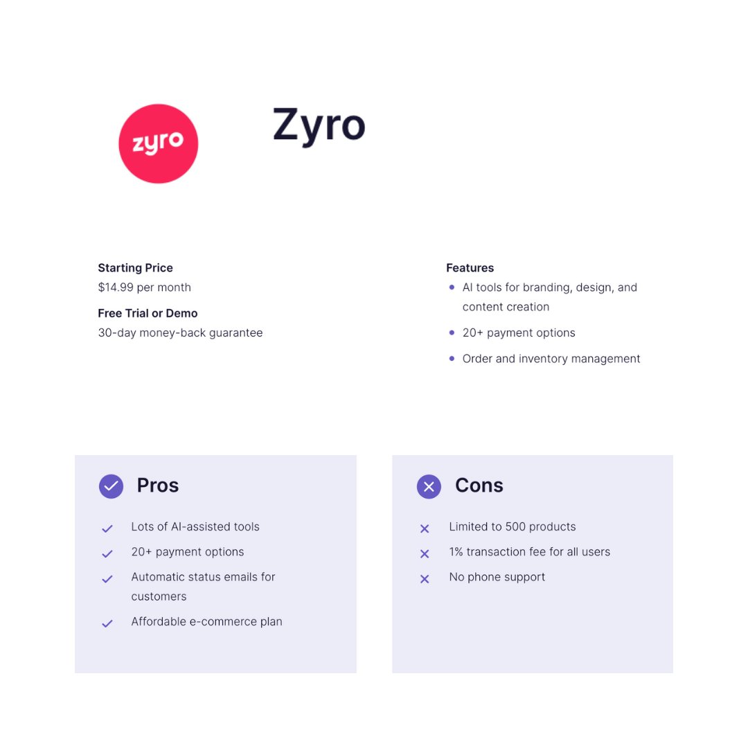 Users find Zyro's website builder simple, intuitive, and easy to use. The customer service is quick and helpful, with several users citing its excellent availability for helping its small business customers.

#domains #webhosting #webdesign #startups #business #tech #Digital