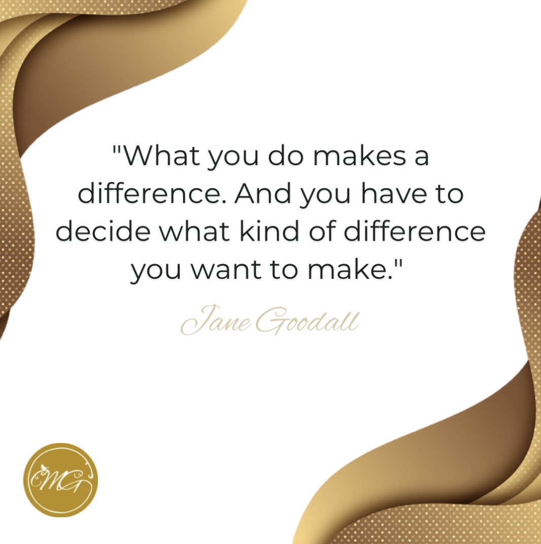 'What you do makes a difference. And you have to decide what kind of difference you want to make.' - Jane Goodall #makeadifference #theworldneedsyou #worldlove #worldlight #worldkindness #touchinglivesoneatatime #WeCan