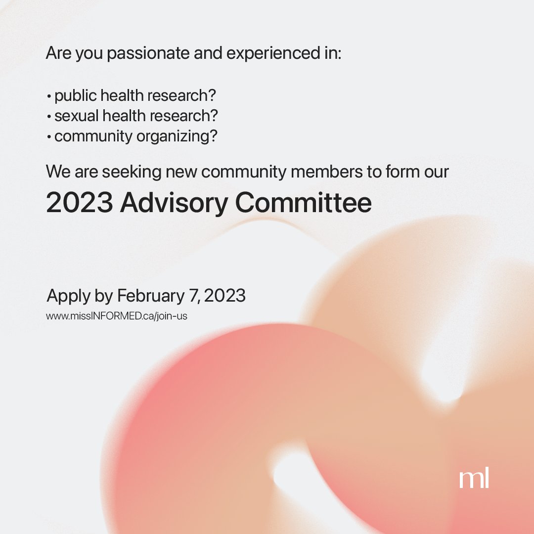 ⭐️FINAL CALL FOR APPLICATIONS⭐️ Apply to join our 2023 #AdvisoryCommittee ! We are currently seeking 2-4 skilled and experienced community members to form our 2023 Advisory Committee. Apply now: forms.gle/3yX1HtJSUsQbJy……
#publichealth #sexualhealth #communityorganizing