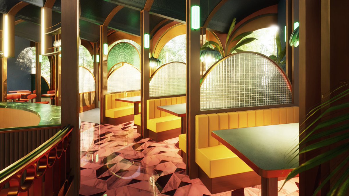 From model to render:

#rhino #twinmotion #restaurant #interiordesign