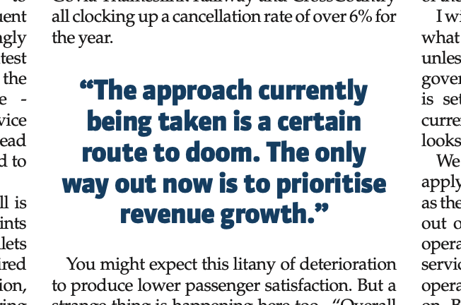 Tomorrow, Sec of State Mark Harper is giving  the annual George Bradshaw Lecture &amp; it is anticipated he will make some major rail policy changes known. Here's a sneak preview of RAIL's view on where we should be heading, from our Comment, out on Weds and written last week.