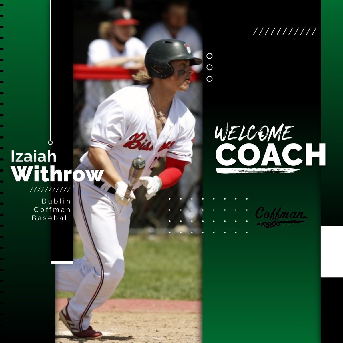 DublinCoffBSBL's tweet photo. Our program is extremely excited to add recent @OWU_Baseball grad and current @BJEBaseball coach, Izaiah Withrow (@z3_bc) to our baseball coaching staff! https://t.co/ShH9HK43GH