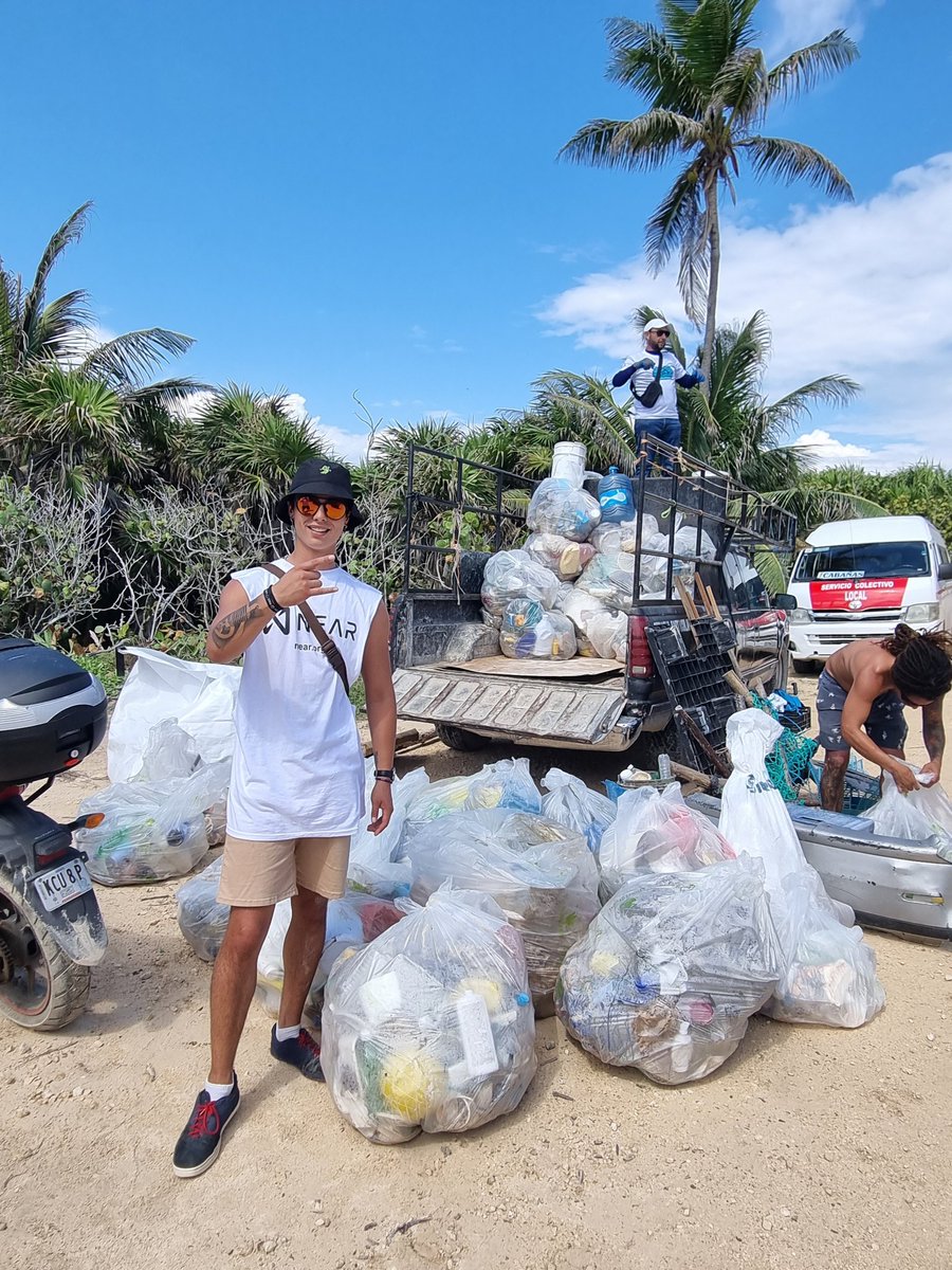 ✅️ Last Sunday together with an amazing in Community in Tulum, MX.
We retrieved 400 kilograms of Plastic &amp; Microplastic from The Beach. Together with the support of <a href="/NEARFoundation/">NEAR Foundation</a> <a href="/refistarter/">ReFi Starter 🌱⚡</a> <a href="/petgasmx/">Petgasmx 💫🌱 🌎 ♻</a> <a href="/RegenTulum/">RegenTulum</a> <a href="/TulumCoinDAO/">TulumCoin DAO</a>
ESG goals #11, 13, 14, 15
#ReFi #ReGens #IRLReFi