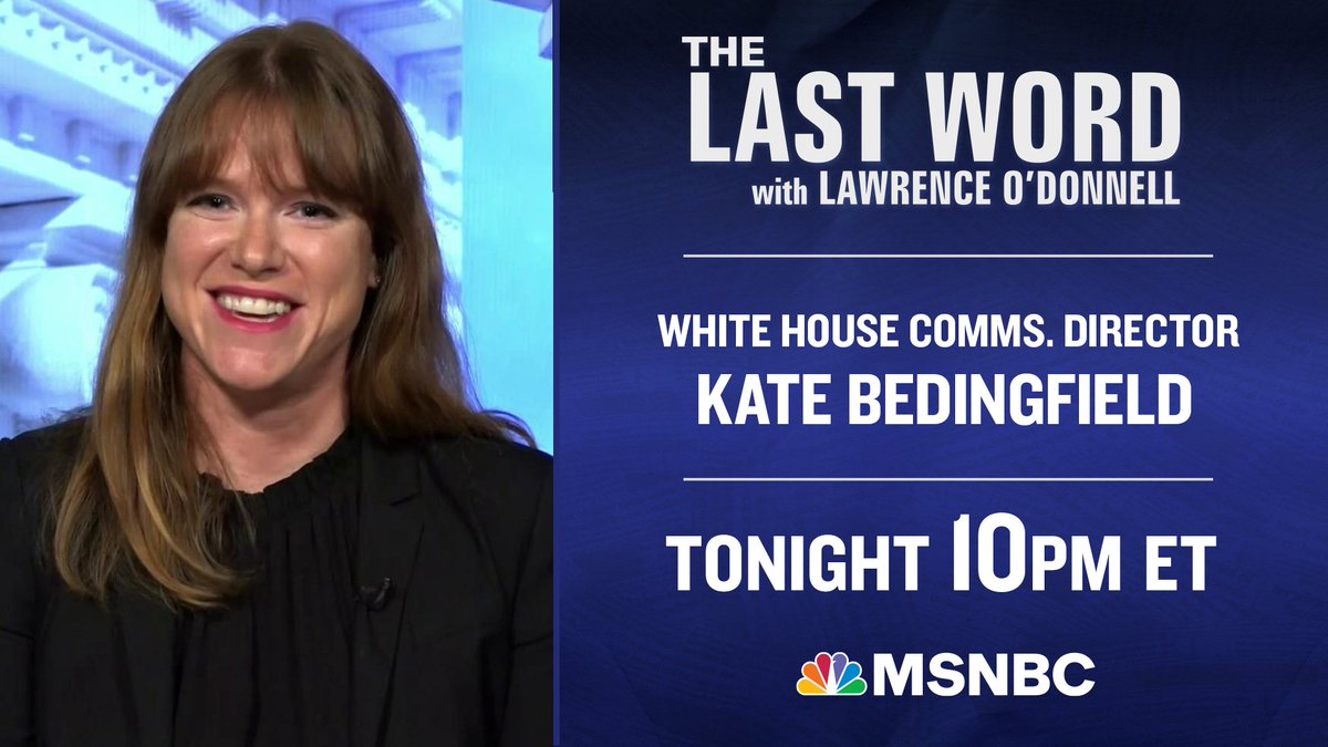 The Last Word on Twitter "TONIGHT Kate Bedingfield joins