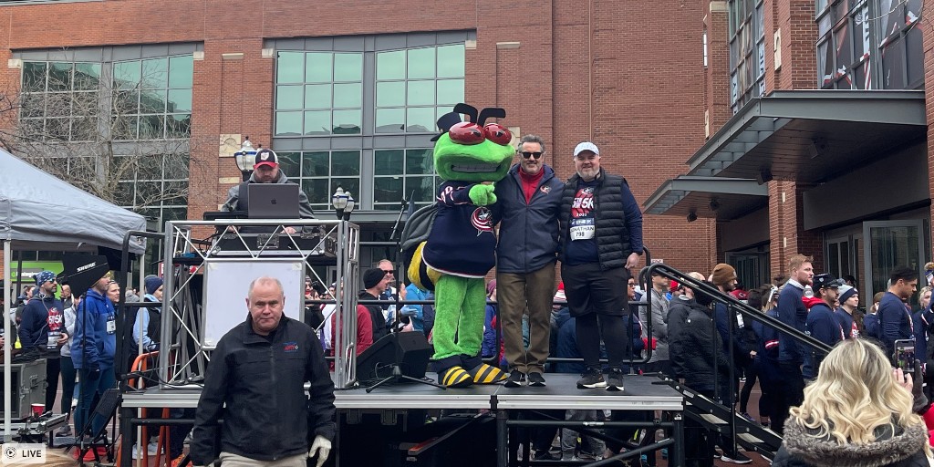 OhioHealth's tweet photo. #5thLine - You really rocked it during yesterday's #5thLine5k! Congrats on a job well done! π #GiveEmHealth @M3SSports @BlueJacketsNHL https://t.co/K3Mng8t8KH