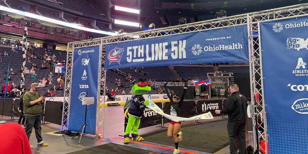 OhioHealth's tweet photo. #5thLine - You really rocked it during yesterday's #5thLine5k! Congrats on a job well done! π #GiveEmHealth @M3SSports @BlueJacketsNHL https://t.co/K3Mng8t8KH