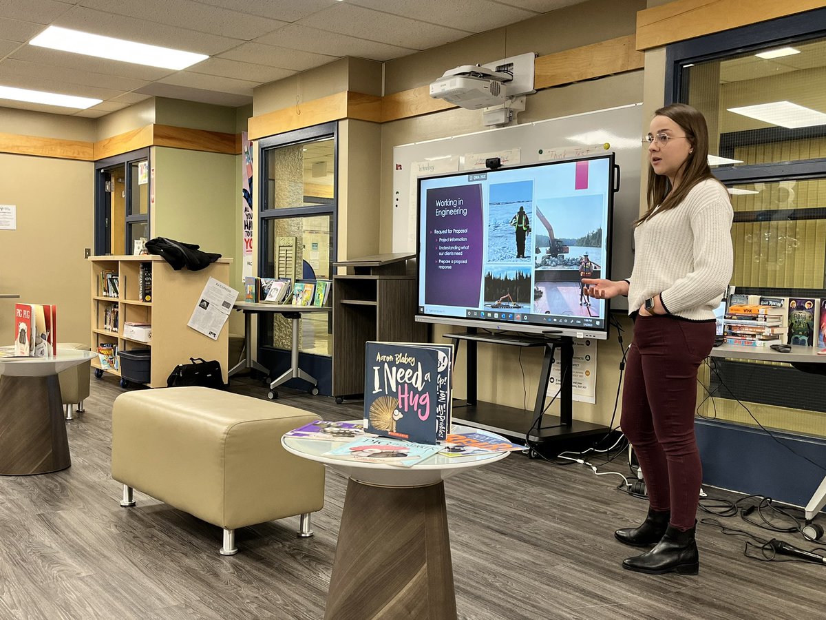 PacificJSchool's tweet photo. Reading like an #Engineer 📐
We’re welcoming in Guest Readers to share how they use reading in their occupations. Yvonna Montani - KGS Group spoke about reading as an engineer and shared her favourite book, Pig the Pug! @CdnConsultEng @Scholastic #ILovetoRead @mra_mb https://t.co/jZvuBJaIG5