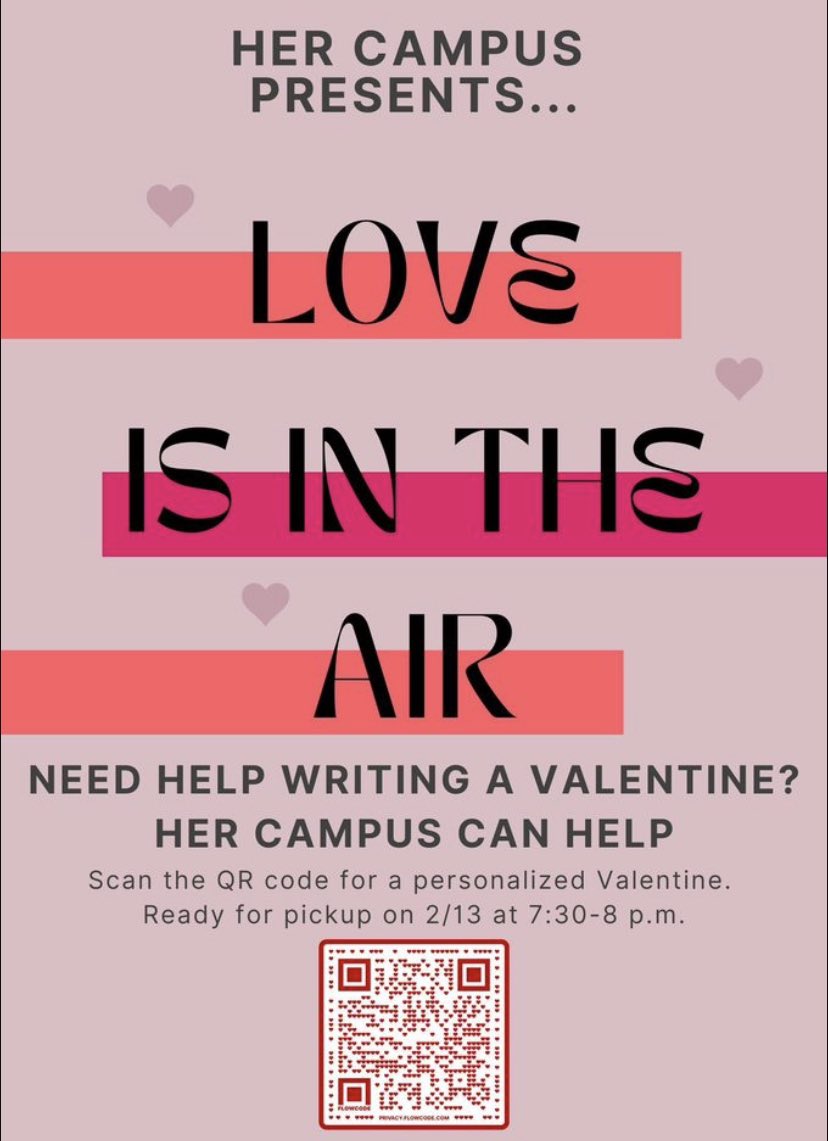 VDAY is almost here- let HC @ SBU help you write a personalized Valentine!💗❤️‍🔥