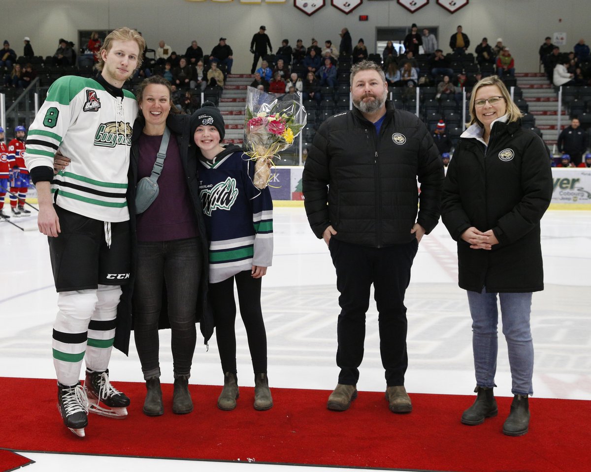 A special pregame ceremony was held tonights as the Cobourg Cougars recognized their Billets who are such and integral part of the success of any Hockey Organization. <a href="/CougarsHockey/">Cobourg Cougars</a> <a href="/OJHLOfficial/">OJHL</a>