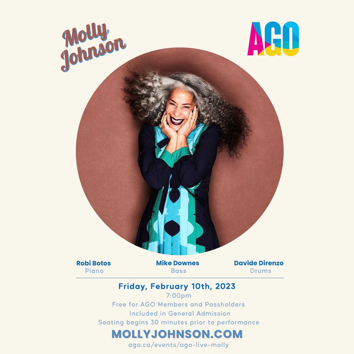 I’m performing at the @agotoronto this Friday, February 10th, 7pm in the AGO’s stunning Walker Court. The show is free for AGO Members and Annual Passholders, and included in General Admission.
#mollyjohnson #mollyjohnsonfoundation #agotoronto #jazz #canadianjazz #womeninjazz
