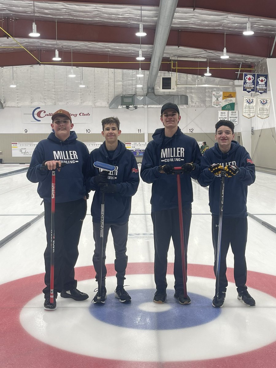 kristabgates's tweet photo. Congratulations to our junior curling team Cossar! With their 11-2 win against Knoll, they will advance to the City Finals this Saturday February 11 at the Callie Curling Club! #gomarauders @MillerCHS https://t.co/3JSHNzZuXt