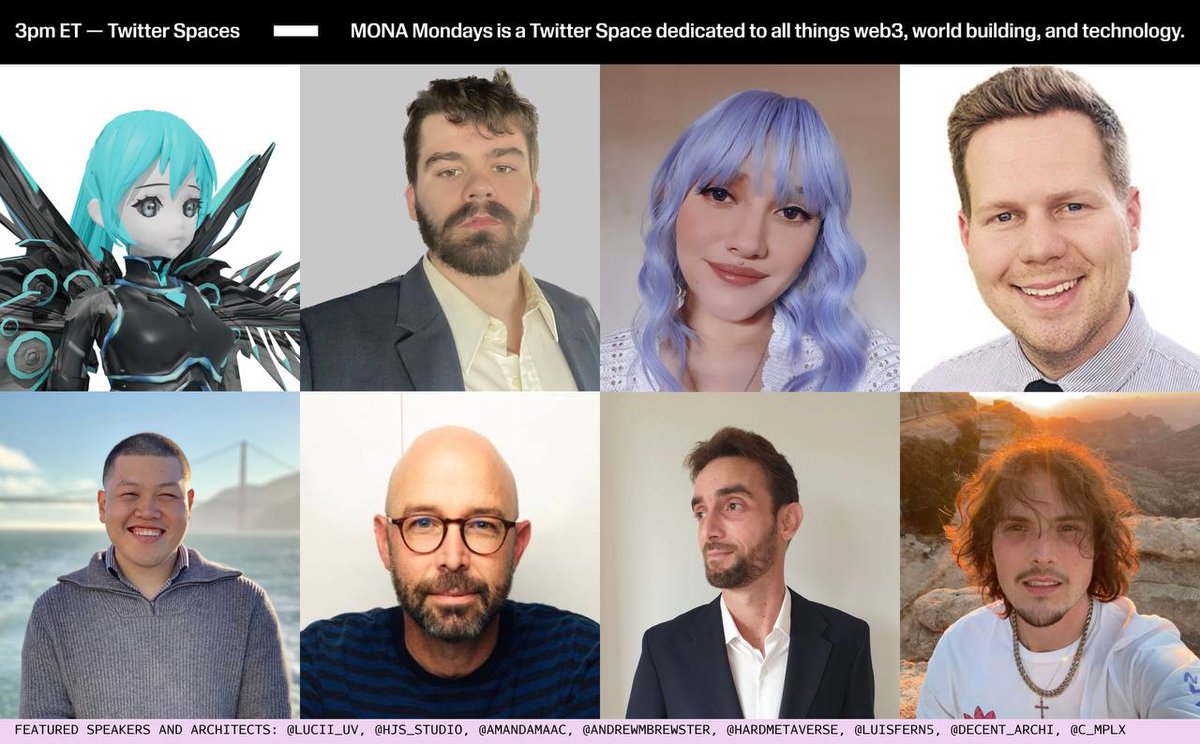 Let's build the metaverse​​ together🔮 (🧵1/2)

<a href="/monaverse/">MONA</a> and <a href="/crnftart/">CRAFT</a>  have brought together 7 architects for a thoughtful discussion you won’t want to miss ⭐ 

Mark your CALENDARS 📅
Feb 13, 2023 @ 12PM PST/3PM EST
