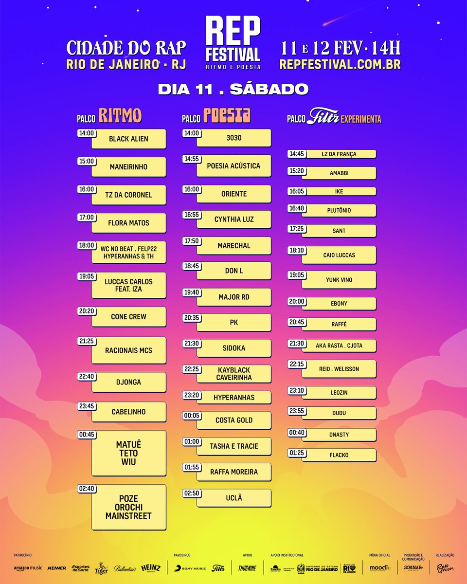 repfestivalofc's tweet photo. Tropa, Timetable na pista ✌️ https://t.co/yYRIYcEViH