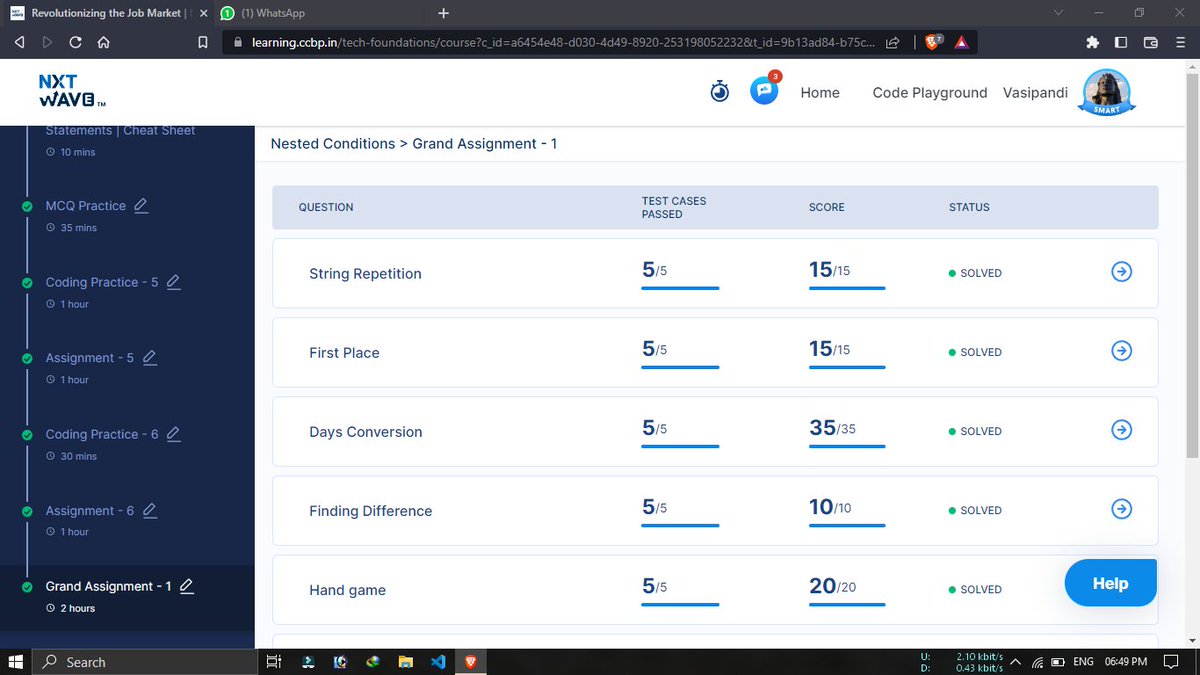 PVasipandi's tweet photo. Today I completed my grand assiment 1 🙂
Thank you nxtwave team.
#nxtwave #ccpb
#coding #assignment #python #grandassignment https://t.co/Nqyy3HU4Ew