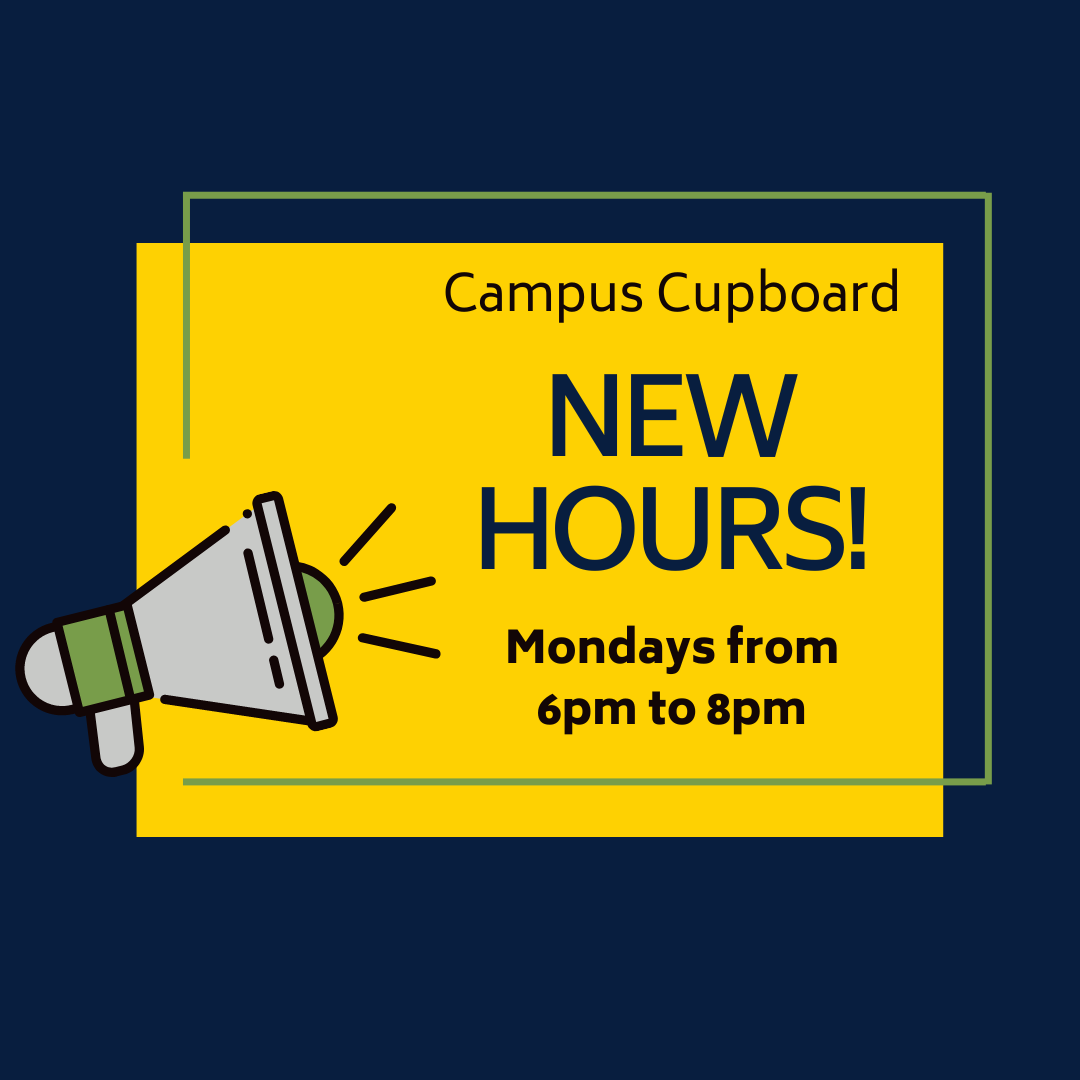 The Campus Cupboard has new hours!

This semester, the Campus Cupboard will be open on Monday evenings from 6pm to 8pm over on Student Street.

The location at Our Saviors Lutheran continues to be open to serve our students!

#WeAreAU