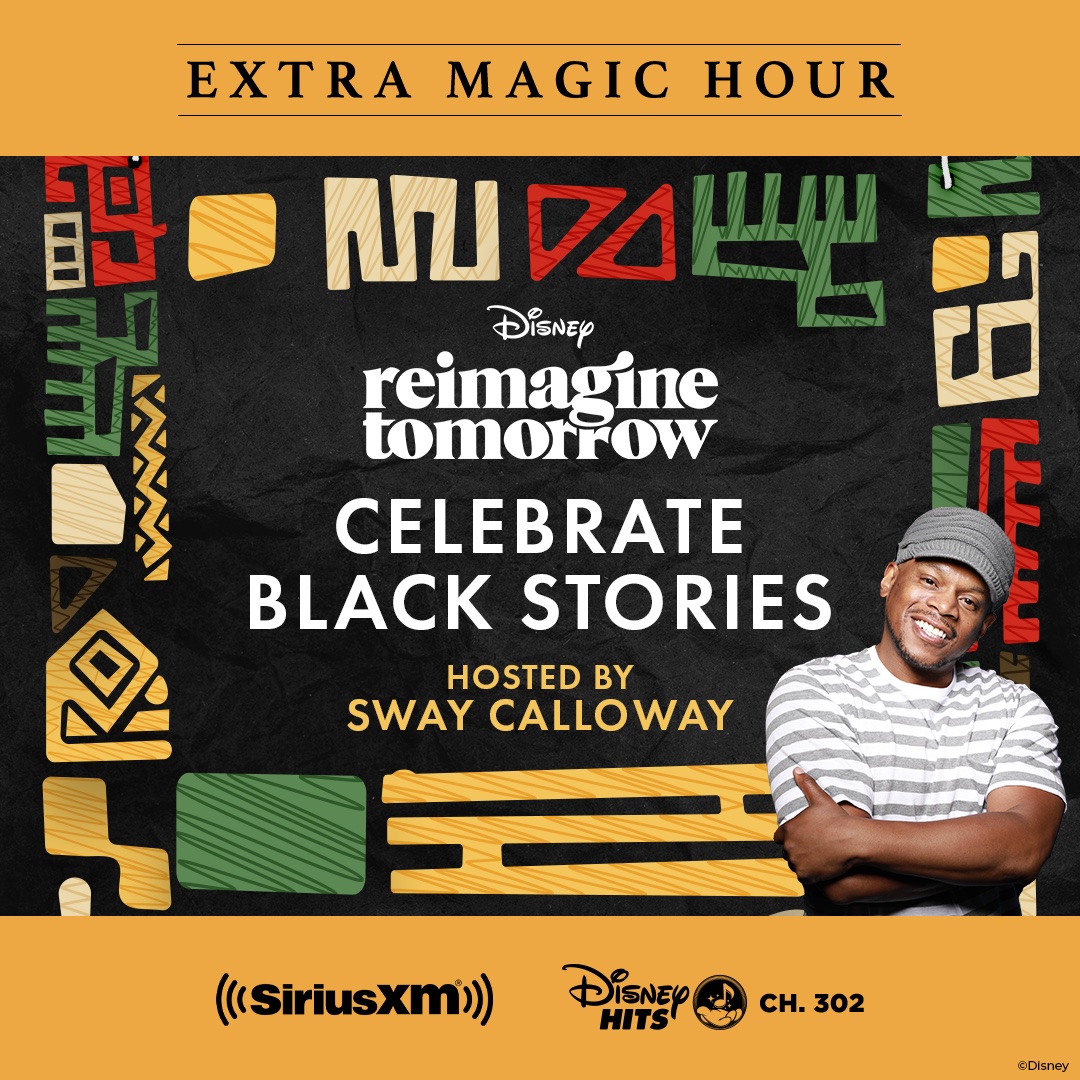 SIRIUSXM's tweet photo. .@DisneyHits is honoring the Black musical artists that have shaped Disney movies in the latest #ExtraMagicHour, hosted by @RealSway. https://t.co/Suy5sqPdV3 #BlackHistoryMonth https://t.co/LwKfwjiLyC