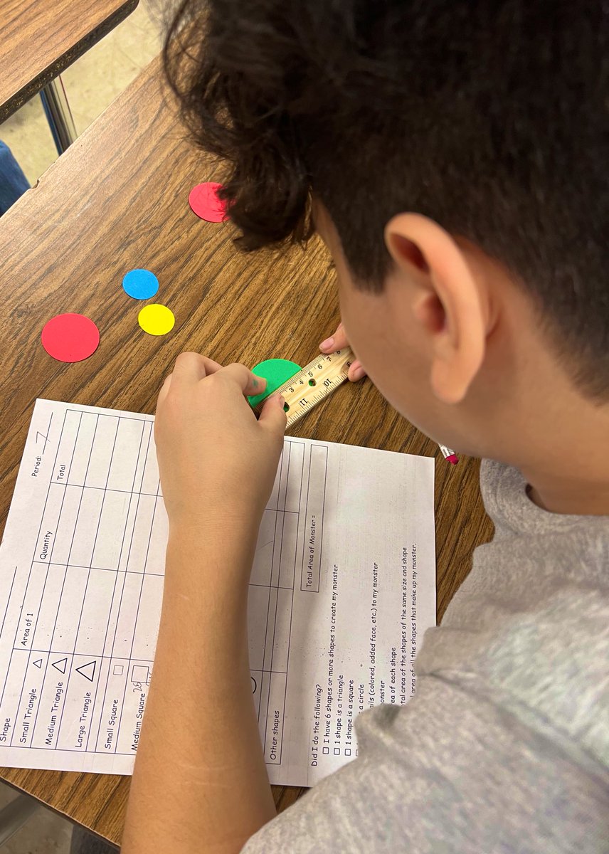 MSPICK_WMS_AP's tweet image. Stay tuned….. we’re creating math monsters using composite area.

Day 1: choosing the shapes, collecting measurements, and creating our monsters 
#BeBetter #mathmonsters #WMSPride