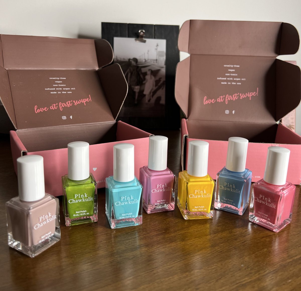 New nail polish day!  

I ordered these from Pink Chawkulit, which is a Black owned small business created by a mother and daughter. 🫶🏽
pinkchawkulit.com

Which color should I paint with first?