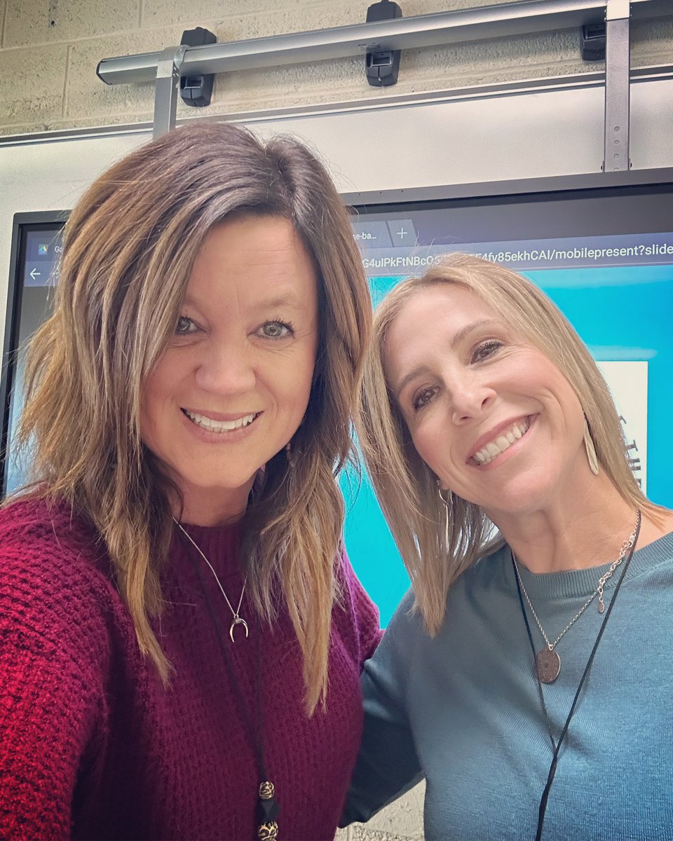 stacy_darrow's tweet image. Sometimes we can’t believe we get paid to do this job! I love presenting professional learning but it’s even better when you do it with someone who loves it just as much. #dreamingbig #goalgetters #mstep #ela #engagingPD #happyteachers