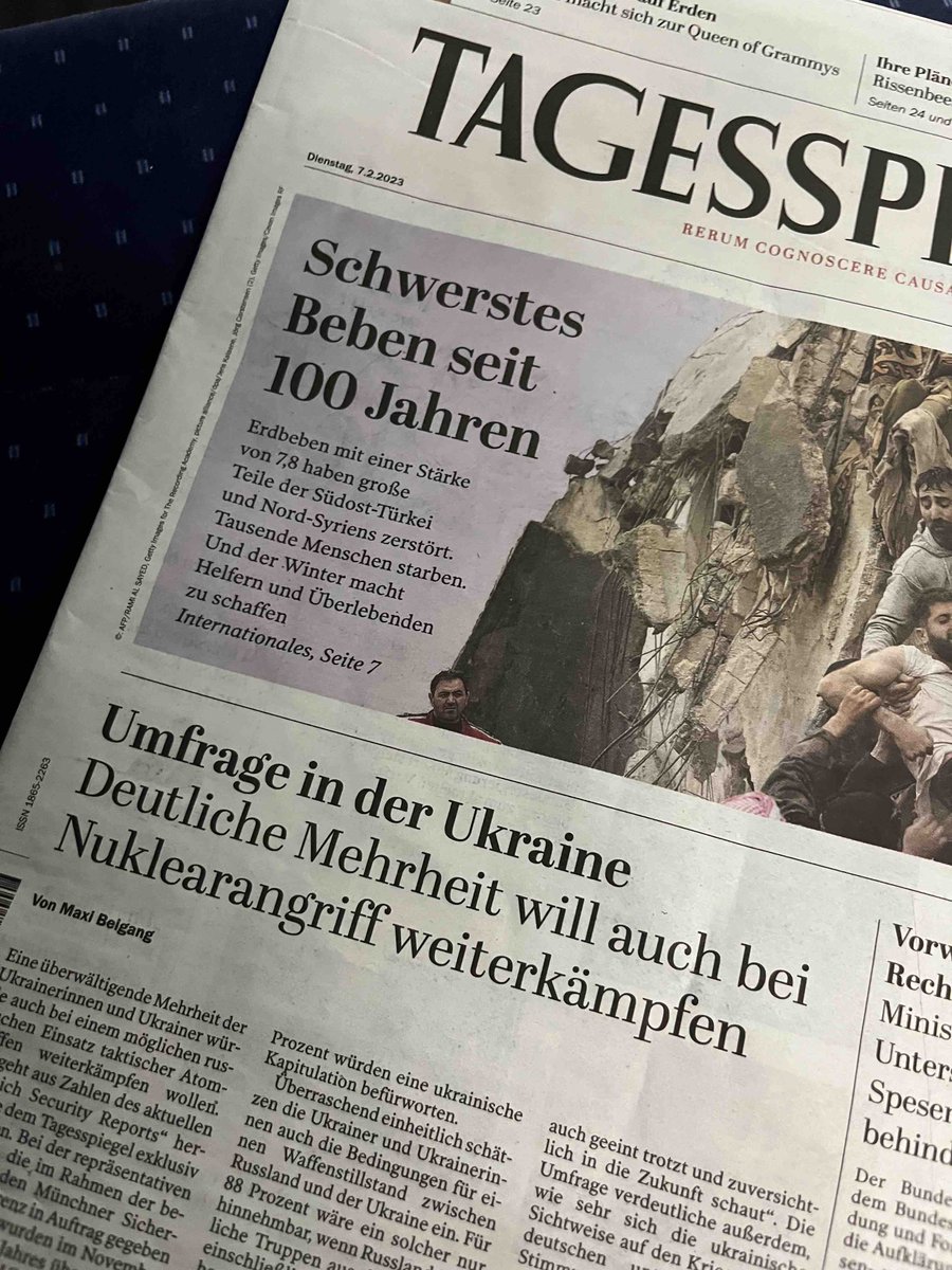 Tobias Bunde (@tobiasbunde) on Twitter photo Unser neuer #MSCreport erscheint nächsten Montag. Erste spannende Zahlen aus der #Ukraine heute prominent im <a href="/Tagesspiegel/">Tagesspiegel</a> auf S. 1 (von @MaischBe) und S. 8 (ausführlicher Beitrag von <a href="/SophEisentraut/">Sophie Eisentraut</a>, <a href="/LeoSchuette/">Leo Schütte</a> und mir). Unser neuer #MSCreport erscheint nächsten Montag. Erste spannende Zahlen aus der #Ukraine heute prominent im <a href="/Tagesspiegel/">Tagesspiegel</a> auf S. 1 (von @MaischBe) und S. 8 (ausführlicher Beitrag von <a href="/SophEisentraut/">Sophie Eisentraut</a>, <a href="/LeoSchuette/">Leo Schütte</a> und mir).
