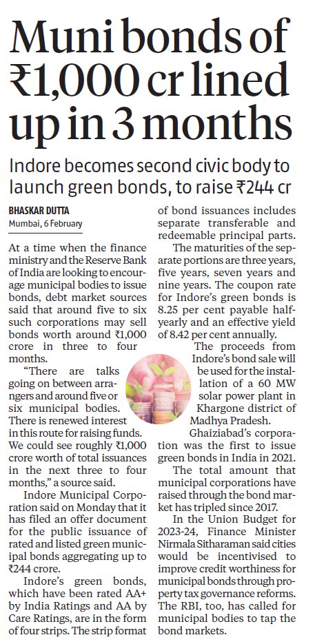 Meera Mehta (@mehta_pani) on Twitter photo New Muni Green Bond by Indore Municipal Corporation. Good to see Muni Bond revival in India <a href="/DineshMehta100/">Dinesh Mehta</a> <a href="/plannerdhruv/">Dhruv Bhavsar</a> <a href="/CEPT_CWAS/">Center for Water and Sanitation</a> <a href="/Chetanvaidya20/">Chetan Vaidya</a> <a href="/plannerdhruv/">Dhruv Bhavsar</a> New Muni Green Bond by Indore Municipal Corporation. Good to see Muni Bond revival in India <a href="/DineshMehta100/">Dinesh Mehta</a> <a href="/plannerdhruv/">Dhruv Bhavsar</a> <a href="/CEPT_CWAS/">Center for Water and Sanitation</a> <a href="/Chetanvaidya20/">Chetan Vaidya</a> <a href="/plannerdhruv/">Dhruv Bhavsar</a>