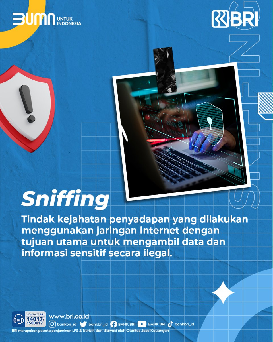 BANKBRI_ID's tweet photo. Waspadalah! Waspadalah!

Mimin mau spill 4 tipe modus kejahatan, supaya kamu bisa lebih aware, dan terhindar dari modus-modus kejahatan.

#BRI #BRIEdukasi https://t.co/UWWRbVgbQl