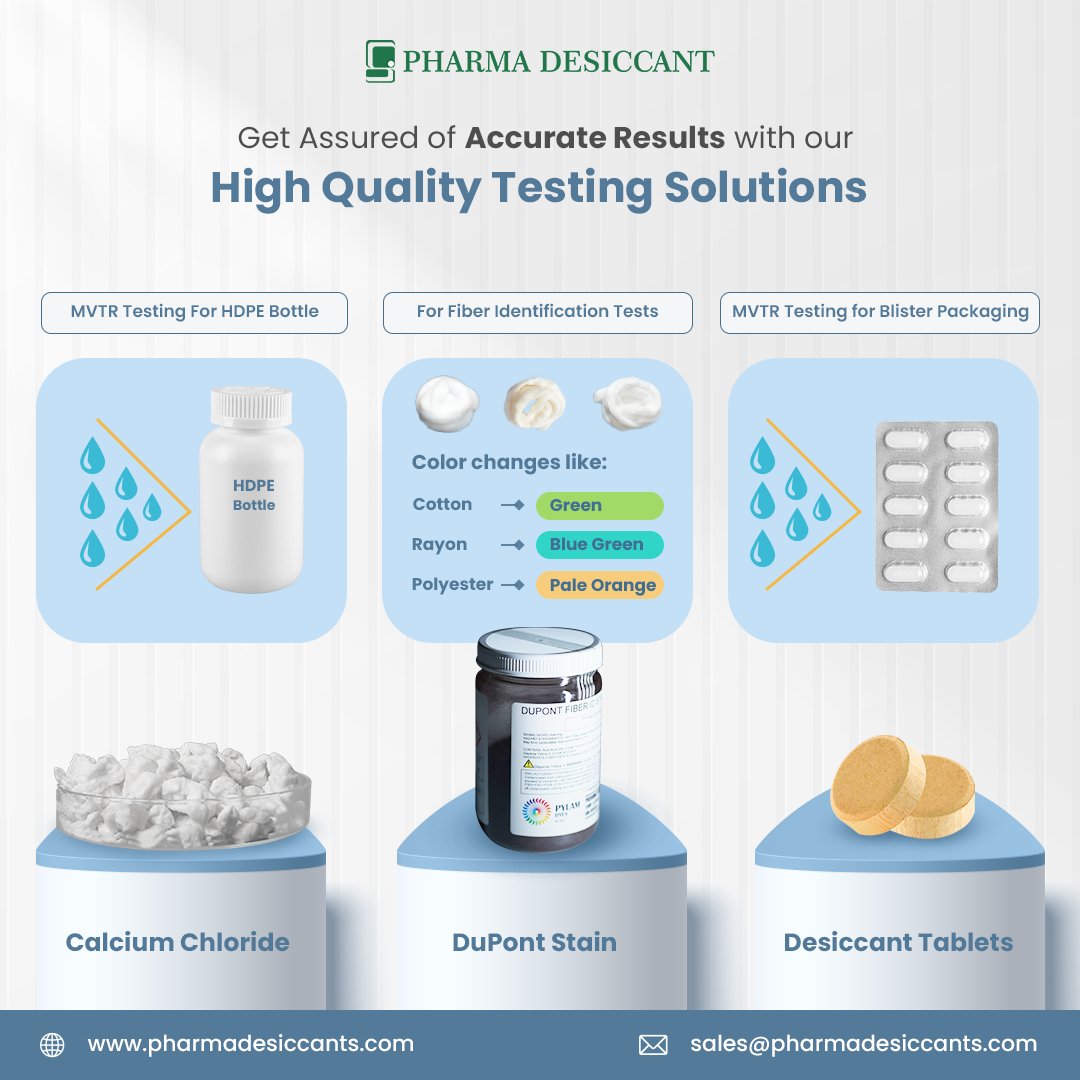 It’s all set to get the best MVTR testing results for medicine bottles and fiber coils, with our #PharmaceuticalDesiccants
sales@pharmadesiccants.com
pharmadesiccants.com
#testingsolutions #medicinesafety #packagingsolution #mvtrtesting #moisture #packagingsafety #Tablets