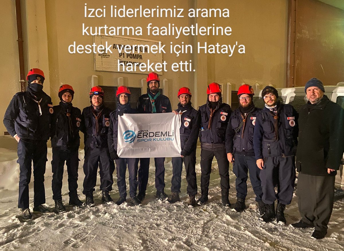 erdemlispor_'s tweet photo. İzci liderlerimiz arama kurtarma faaliyetlerine destek vermek için Hatay'a hareket etti...
#günbirlikgünü https://t.co/Rdq64SlH2B