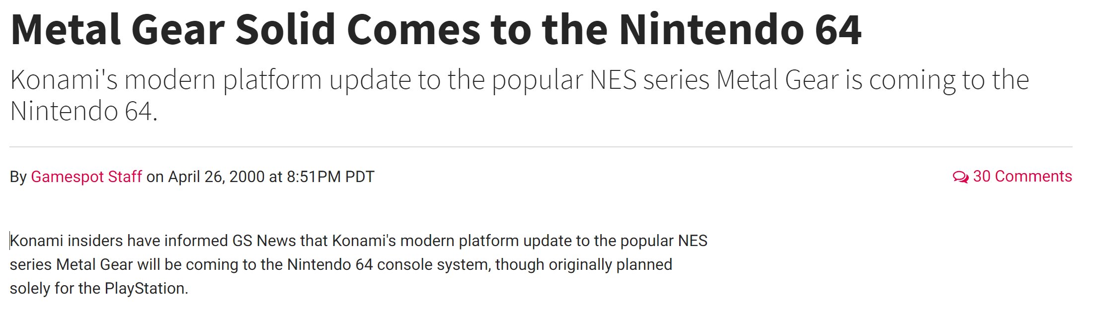 Metal gear 2024 solid n64