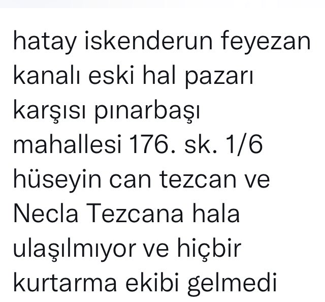 Akın Sarcan (@akinsarcan) on Twitter photo HATAY-İSKENDERUN
#deprem #Hatay
<a href="/haluklevent/">Haluk Levent ( Ahbap Ekibi )</a> <a href="/ahbap/">Ahbap</a> <a href="/OguzhanUgur/">Oğuzhan Uğur</a> <a href="/HatayValiligi/">T.C. Hatay Valiliği</a> <a href="/AFADBaskanlik/">AFAD</a> <a href="/AdemMetan/">Adem Metan</a> HATAY-İSKENDERUN
#deprem #Hatay
<a href="/haluklevent/">Haluk Levent ( Ahbap Ekibi )</a> <a href="/ahbap/">Ahbap</a> <a href="/OguzhanUgur/">Oğuzhan Uğur</a> <a href="/HatayValiligi/">T.C. Hatay Valiliği</a> <a href="/AFADBaskanlik/">AFAD</a> <a href="/AdemMetan/">Adem Metan</a>