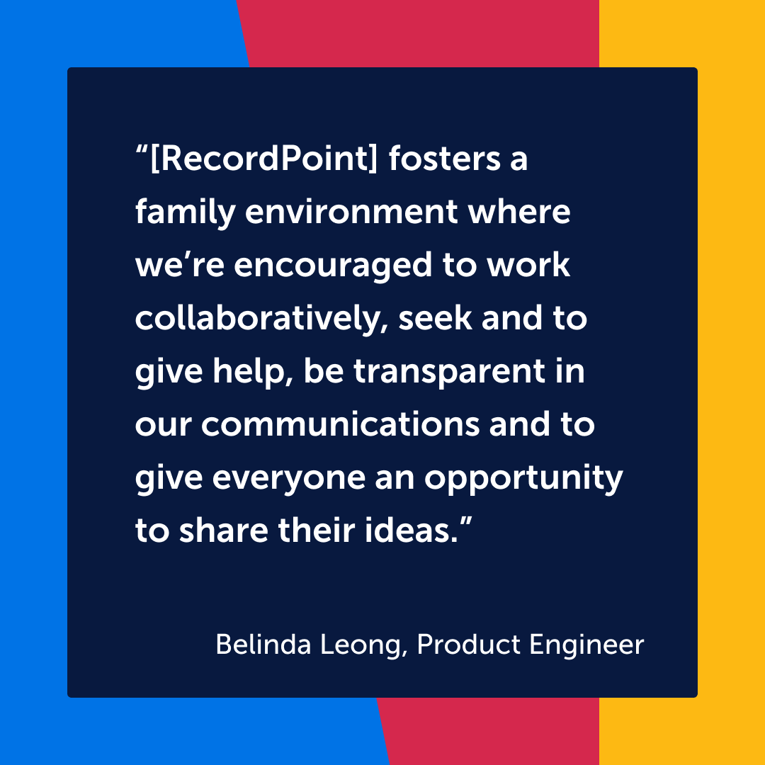 RecordPoint's tweet image. We thought it'd be worth checking in with our team to see what they enjoyed about being a RecordPointer. Read our blog post to see what they had to say: hubs.li/Q01BsVHF0

#recordpoint #techcareers #culture #hiring #employeeexperience #employeebenefits