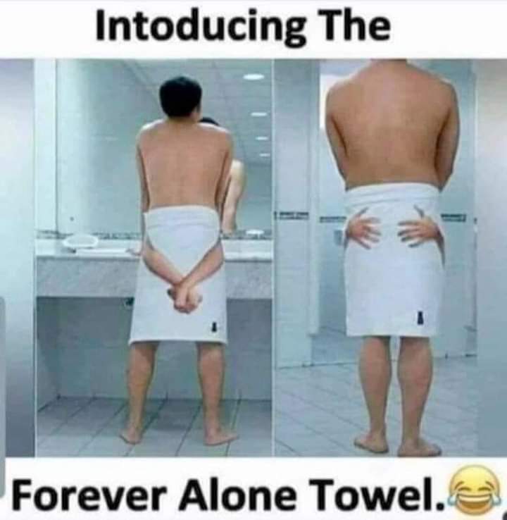 on Twitter "Forever alone towel. Jokes, puns, memes