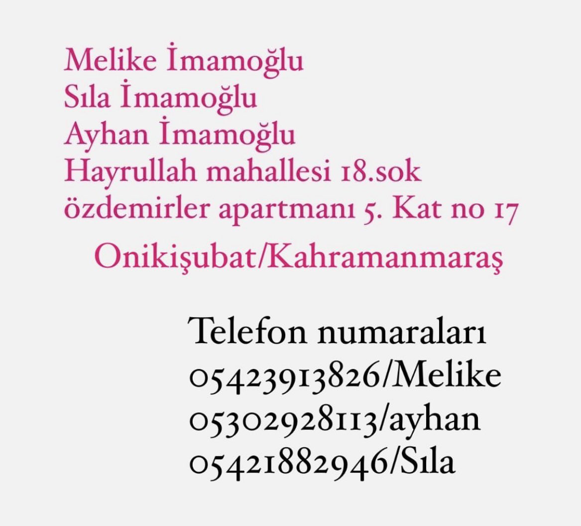Hayzek4's tweet photo. @haluklevent Enkaz altındalar hiç yardım gitmemiş lütfen yardım edin https://t.co/h0OULvWEqE