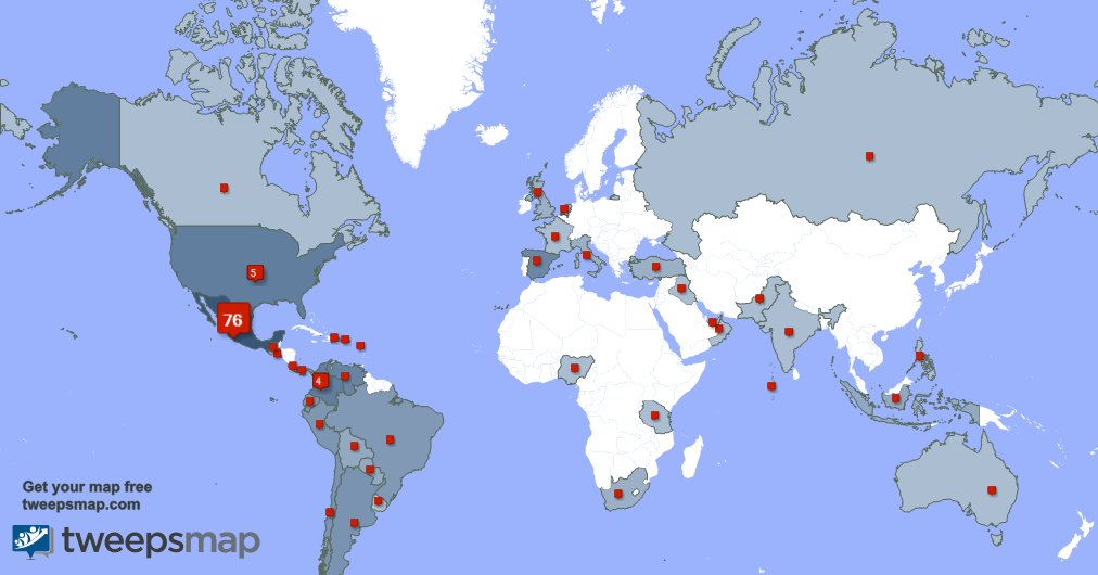 Special thank you to my 9 new followers from USA, and more last week. tweepsmap.com/!amantes_y