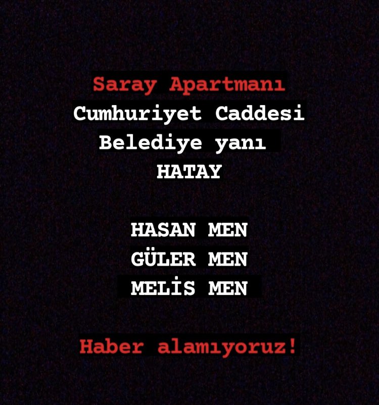 enisalf's tweet photo. 24 saati geçti kimseden haber alamıyoruz , Antakya’ya gitmeye çalışıyoruz. Ne olur paylaşabildiğiniz kadar paylaşın https://t.co/8aGRVOYDDp